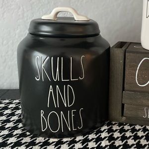 Rae Dunn Skulls & Bones Canister